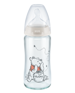 NUK Disney Winnie Puuh First Choice Plus Glas-Babyflasche 240ml mit Temperature Control