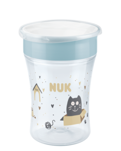 NUK Cats & Dogs Evolution Magic Cup 230ml mit Trinkrand und Deckel