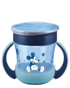 NUK Disney Mickey Mouse Mini Magic Cup Night 160ml mit Trinkrand und Deckel
