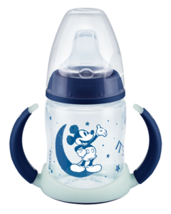 NUK Disney Mickey Mouse First Choice Trinklernflasche Night 150ml mit Temperature Control