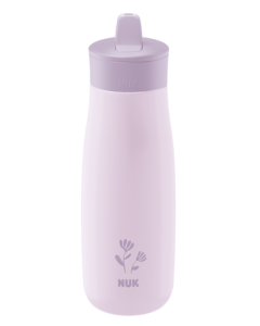 NUK Mini-Me Flip Trinkflasche aus Edelstahl 500ml mit 2in1 Trinkaufsatz lila