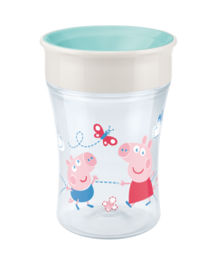 NUK Peppa Pig Magic Cup 230ml mit Trinkrand und Deckel