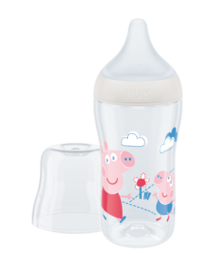 NUK Peppa Pig Perfect Match Babyflasche 260ml mit weichem Silikon-Trinksauger