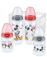 NUK Disney Babyflasche Schnuller Schnabeltasse Minnie Mouse Fläschen Rot 