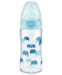 Baby Nuk Kliniksauger Trinksauger 5 stk+3 x Glasflasche 240 ml mittelfein Gr.1 