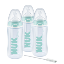 NUK Anti-Colic Professional 3er Set mit Temperature Control und Reinigungsbürste