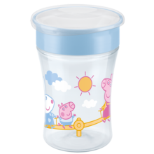 NUK Peppa Pig Magic Cup 230ml mit Trinkrand und Deckel