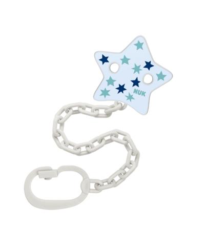 NUK Schnullerkette mit Clip hellblau