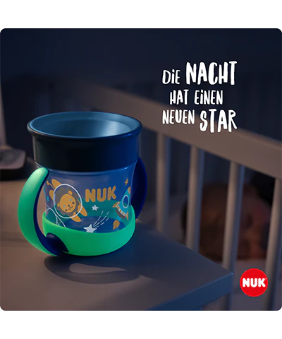 NUK Glow in the Dark Evolution Mini Magic Cup - Baby On The Move